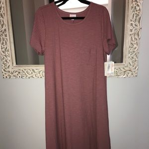 BNWT LuLa Roe Carly Dress Size L Solid Nude Mauve